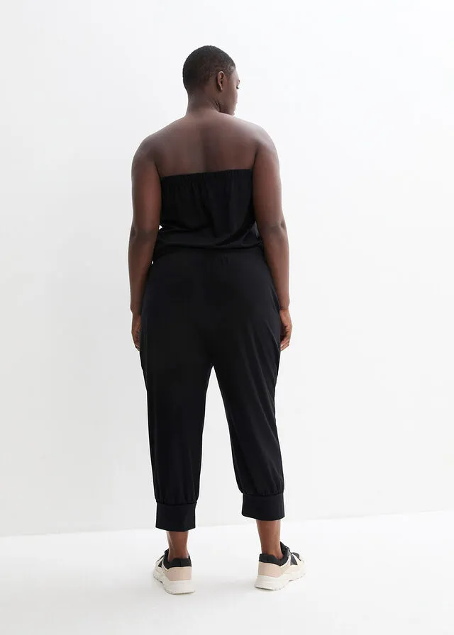 Mono bandeau con viscosa Negro