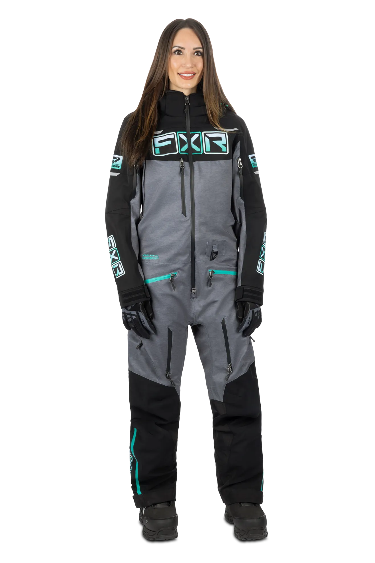 MONO CON AISLAMIENTO MUJER FXR MAVERICK F.A.S.T. NEGROGRIS MEDIO JASPEADOMENTA
