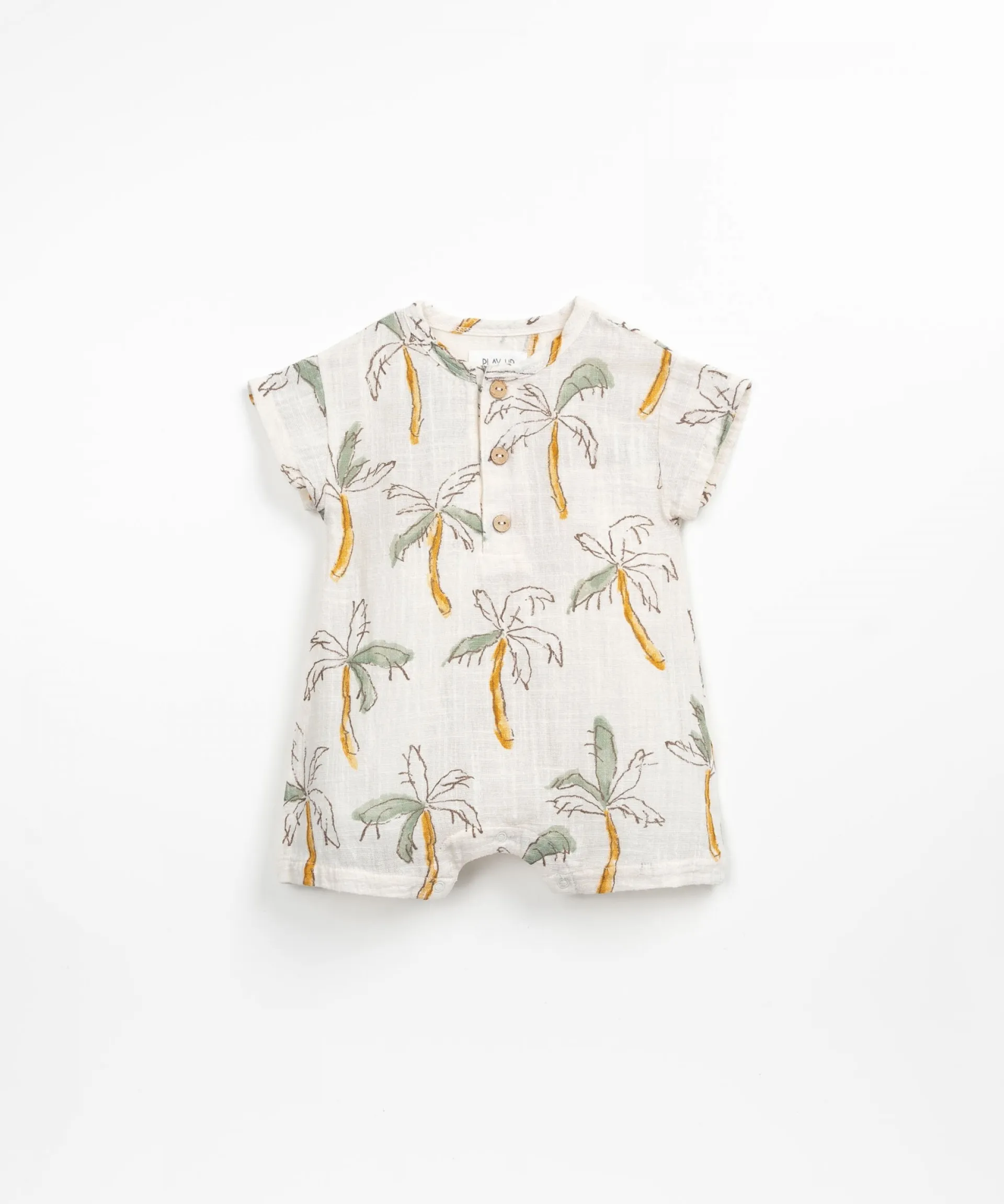 Mono de manga corta con botones de coco | Textile Art