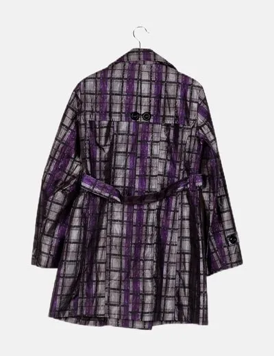NoName Gabardina gris con cinturón