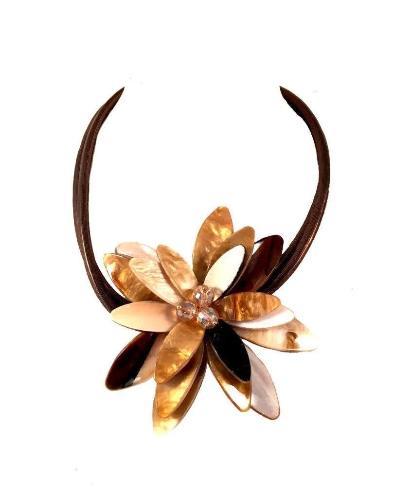 ORIGINALES COLLARES CORTOS FLOR