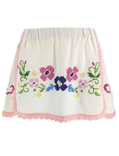 ORSINA Falda Embroidery Mujer White/Pink/Blue