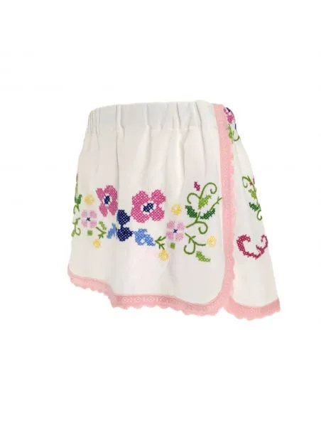 ORSINA Falda Embroidery Mujer White/Pink/Blue