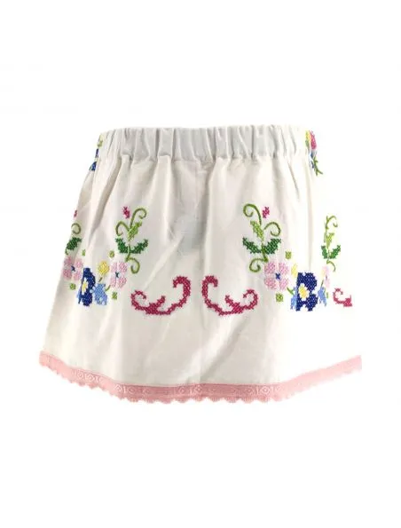 ORSINA Falda Embroidery Mujer White/Pink/Blue