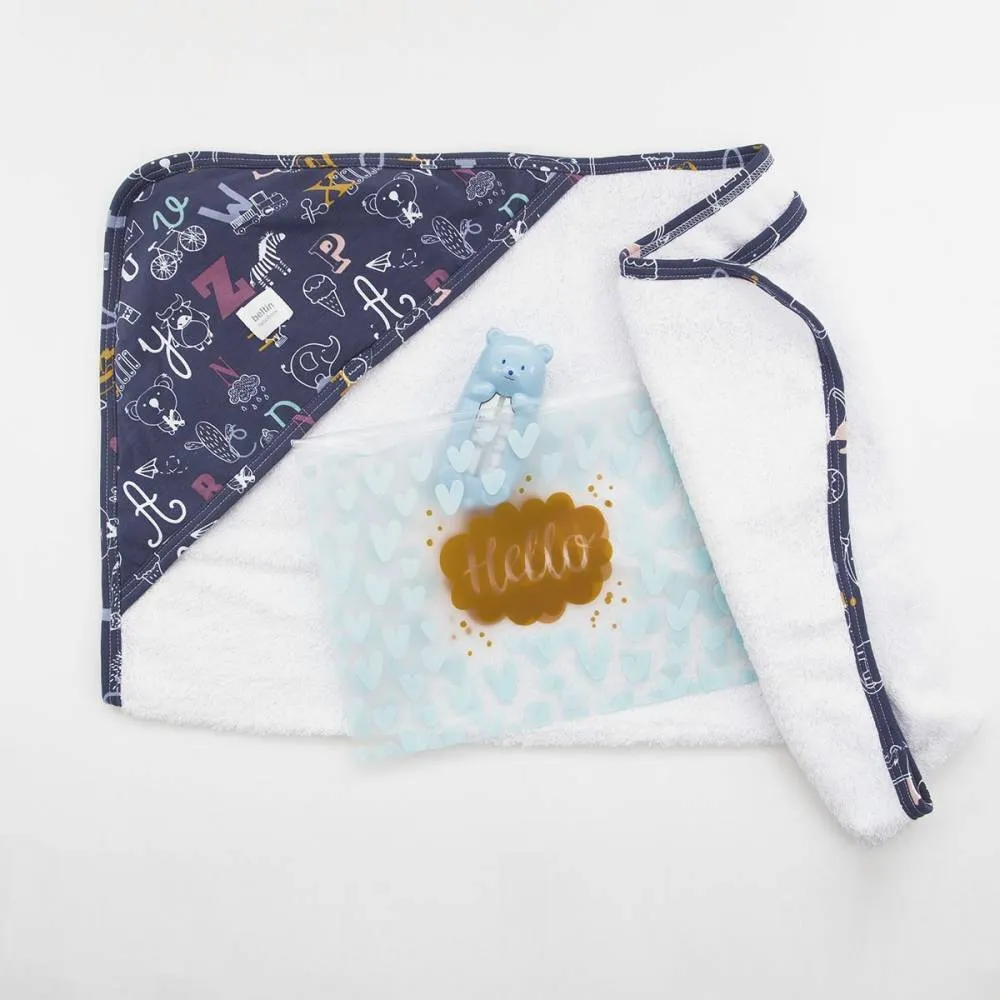 Pack capa de baño para bebé MEMO AZUL
