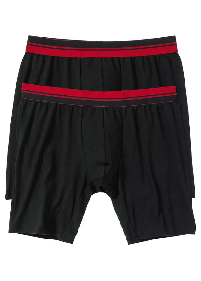 PACK DE 2 BOXER LARGOS NEGROROJO