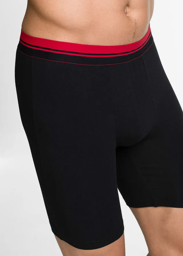 PACK DE 2 BOXER LARGOS NEGROROJO