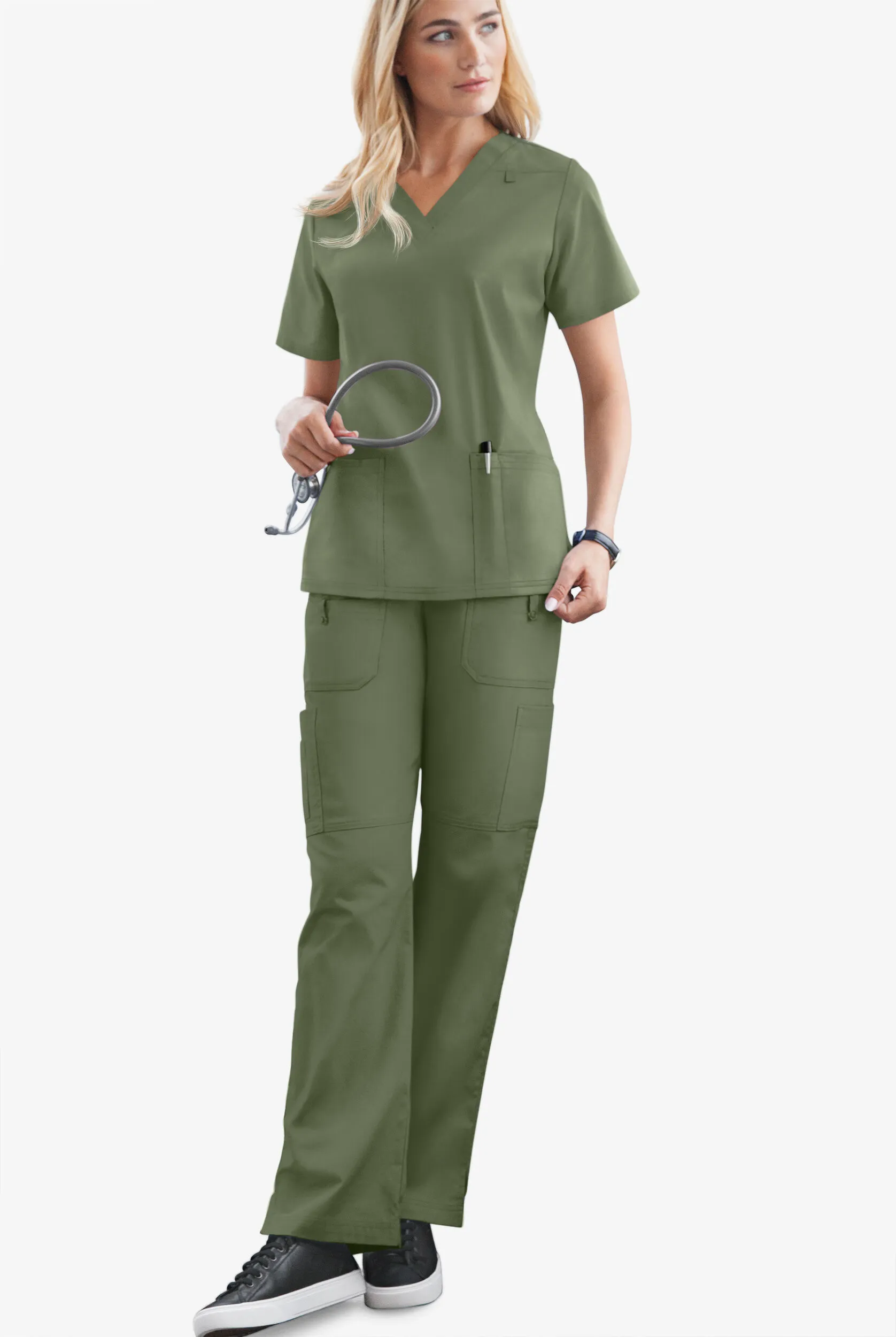 PANTAL&OACUTE;N M&EACUTE;DICO UA BUTTERSOFT STRETCH CON 8 BOLSILLOS PARA MUJER