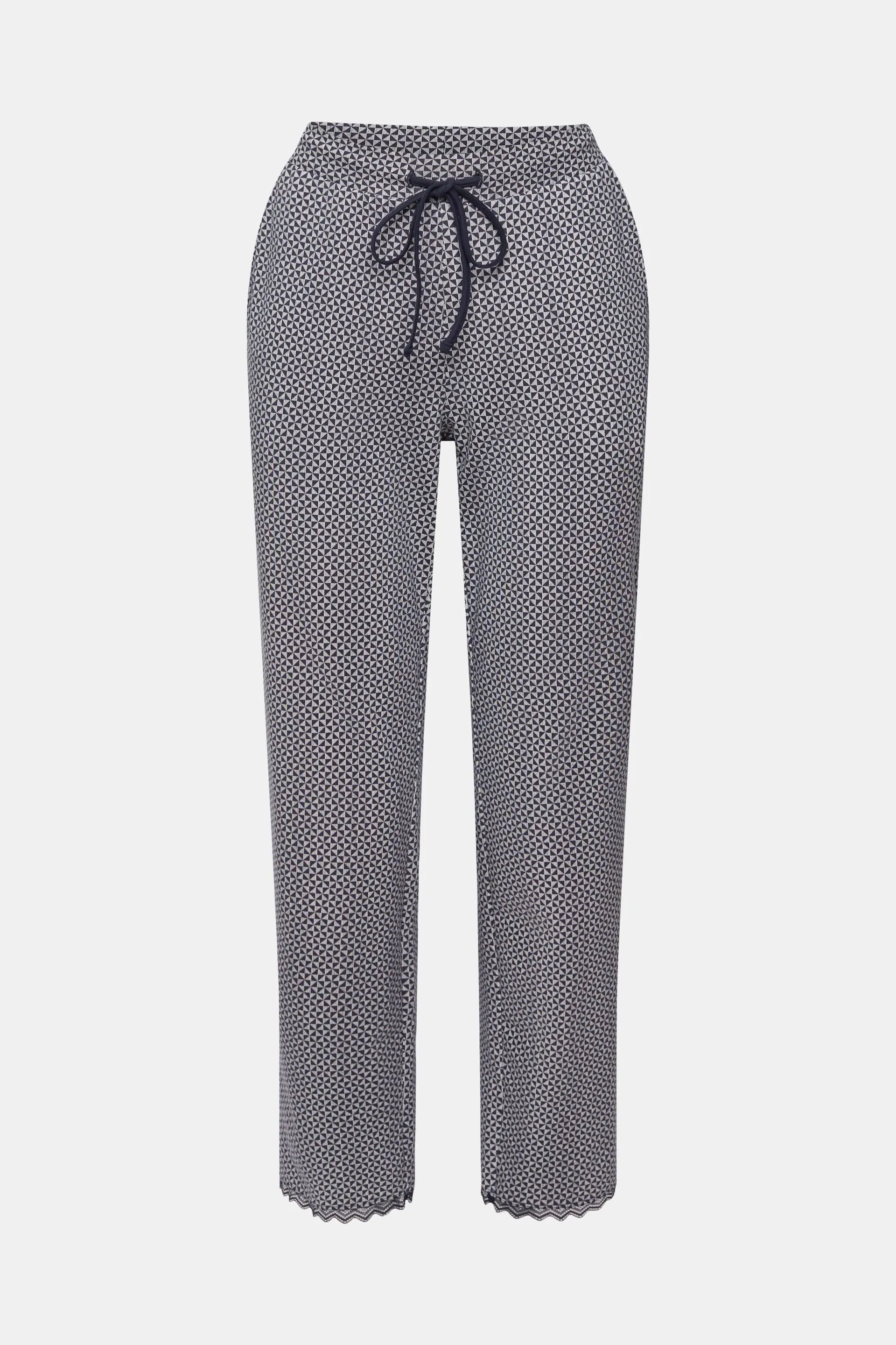 Pantalones de jersey estampados con encaje