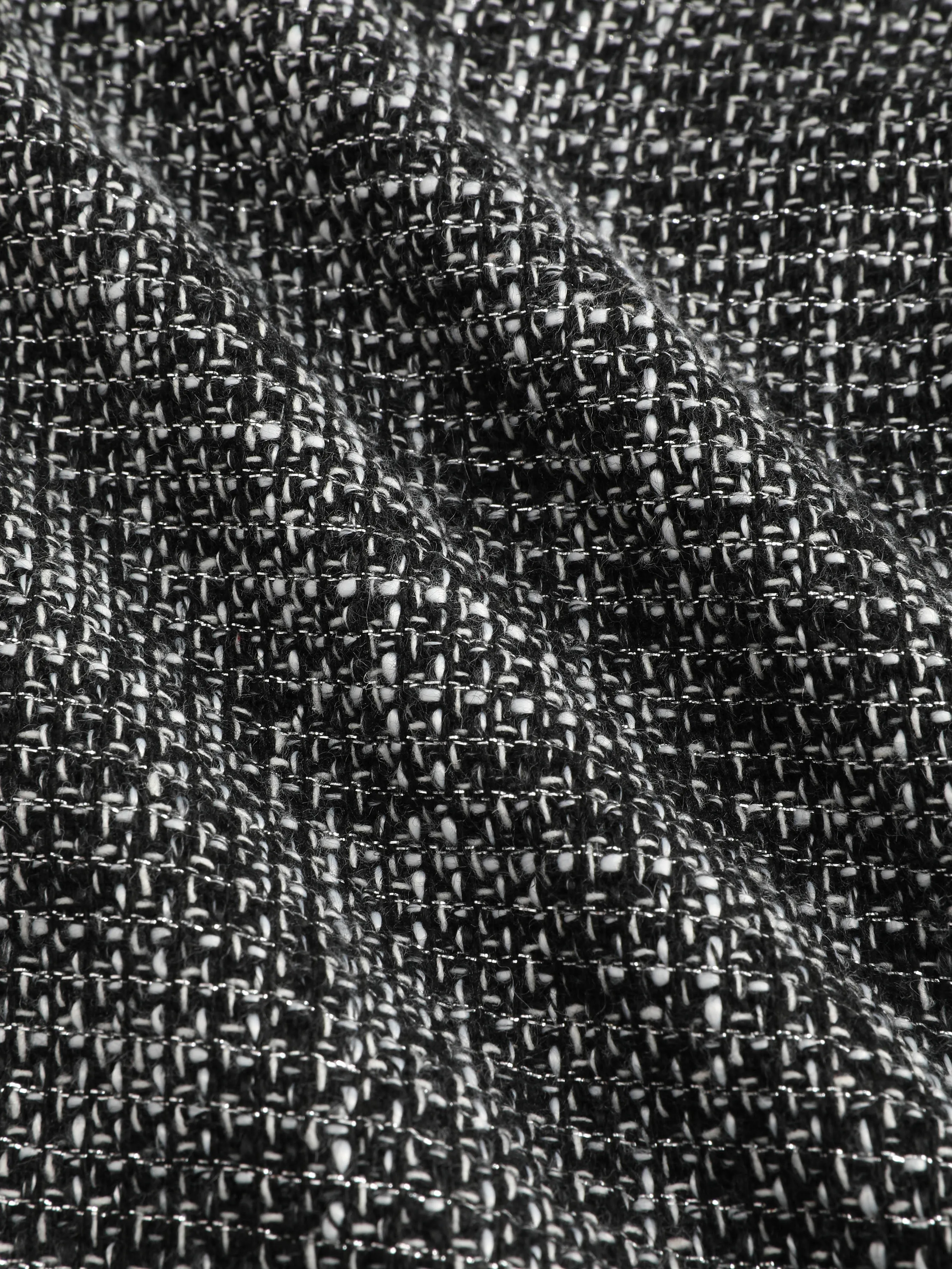 Pantalones de pierna ancha con botones sólidos de cintura media de tweed