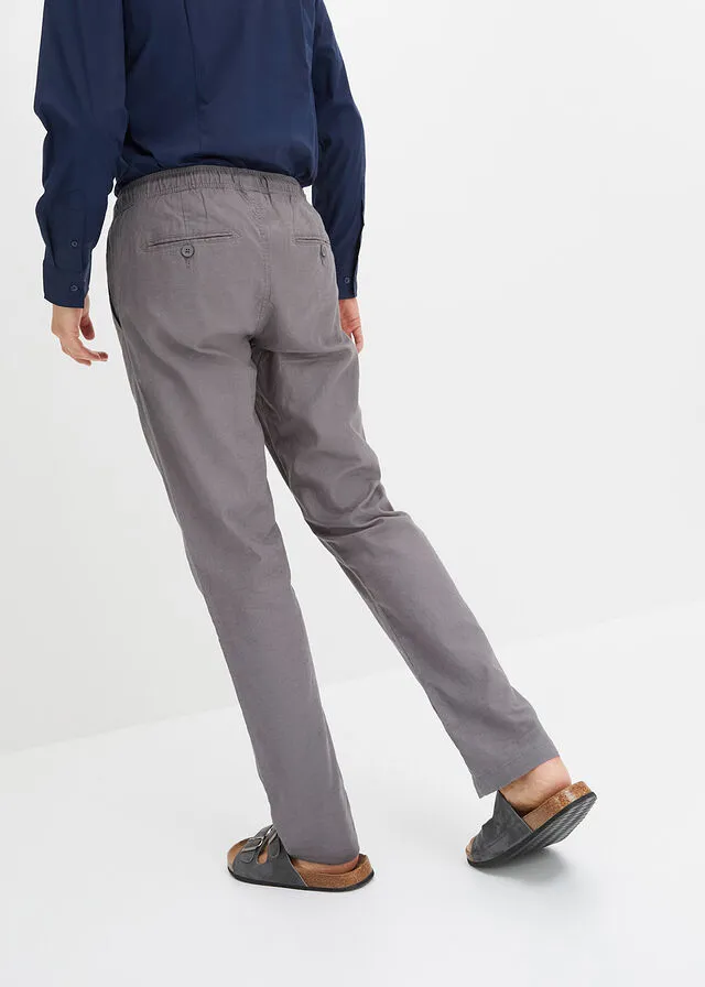 Pantalón con cinturilla elástica Gris ahumado