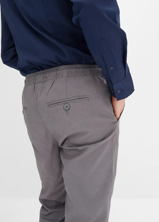 Pantalón con cinturilla elástica Gris ahumado