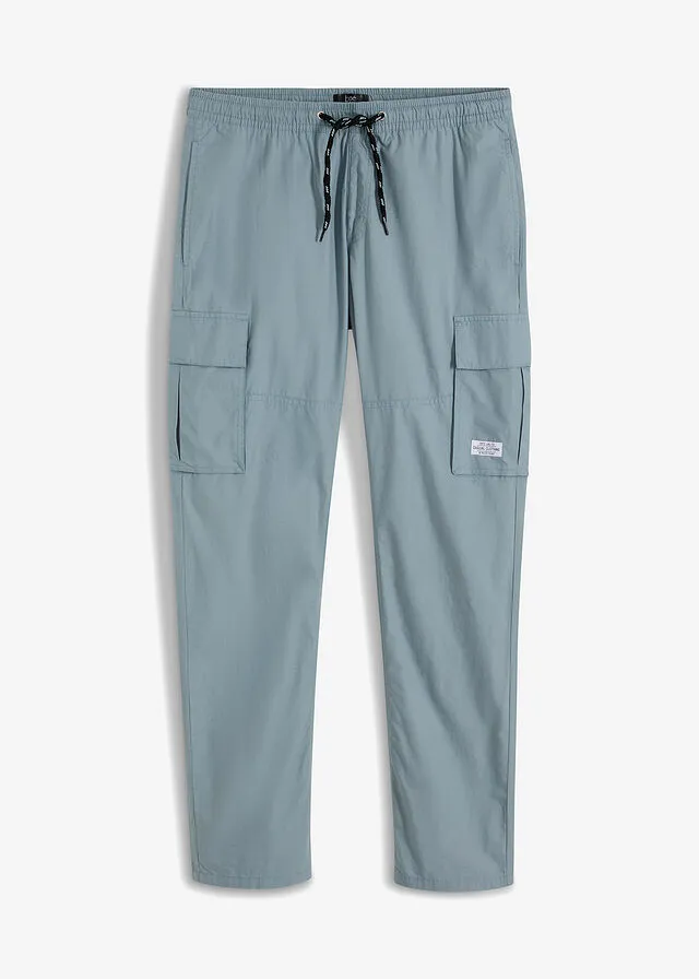 Pantalón con cinturilla elástica plomo