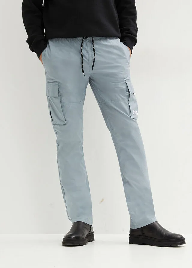 Pantalón con cinturilla elástica plomo