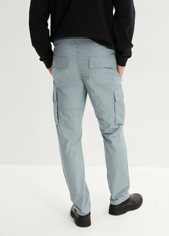Pantalón con cinturilla elástica plomo