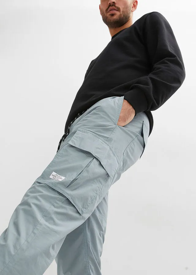 Pantalón con cinturilla elástica plomo