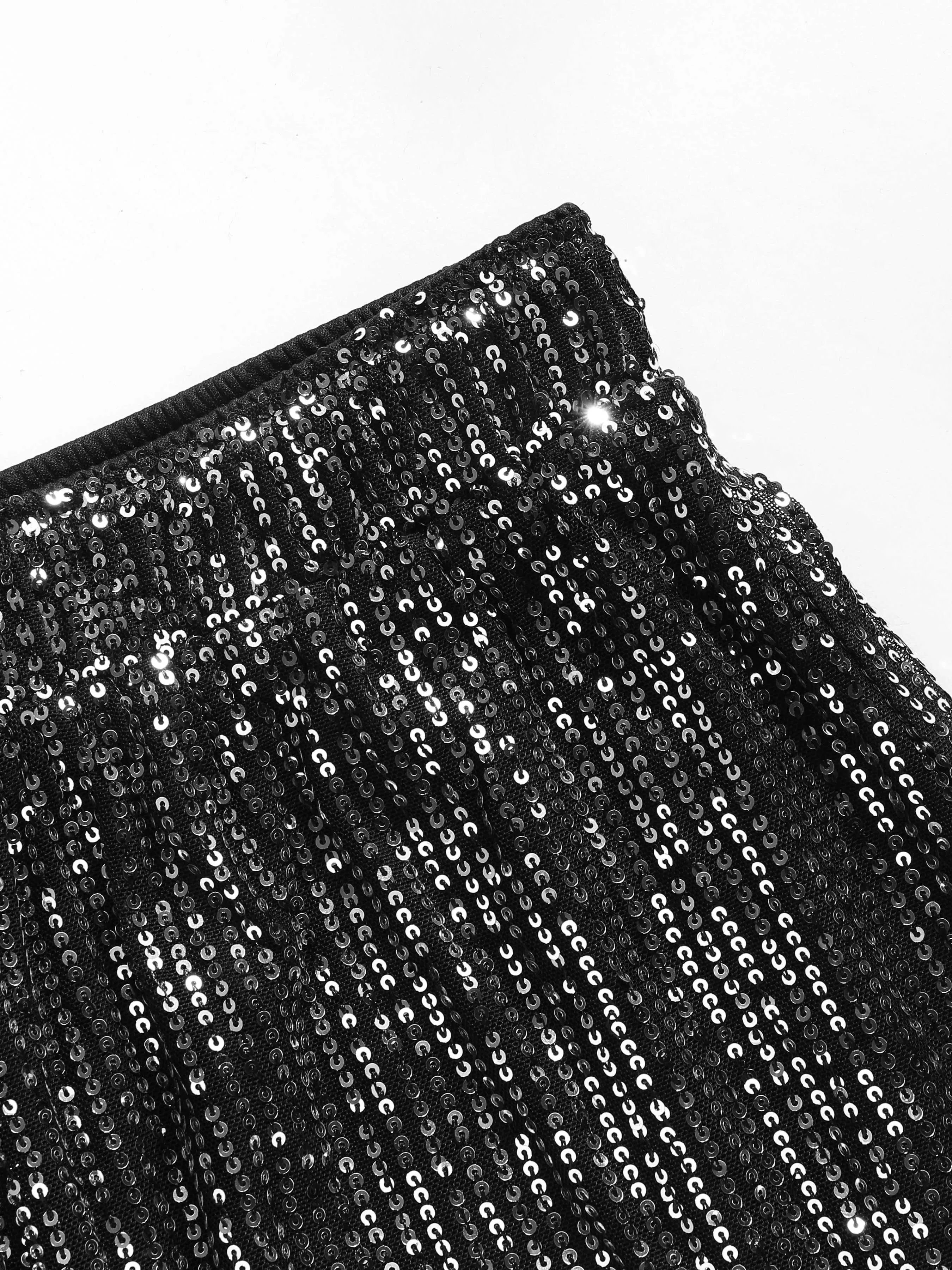 Pantalón corto de cintura alta con lentejuelas