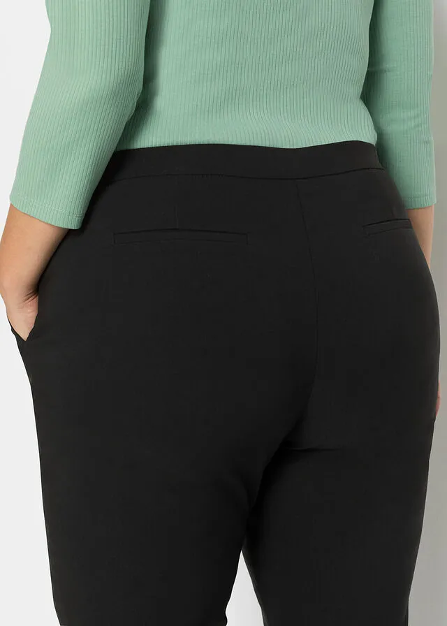 Pantalón ejecutivo con cintura cómoda Negro