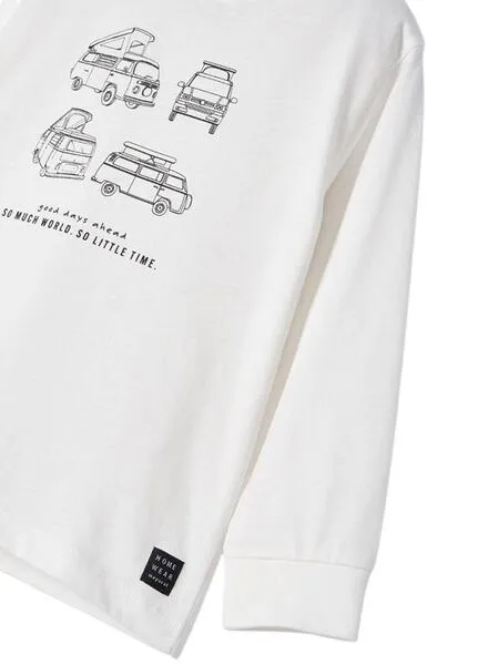 Pantalón Mayoral Estampado Blanco Negro Para Niño