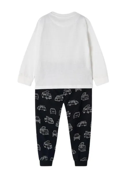 Pantalón Mayoral Estampado Blanco Negro Para Niño