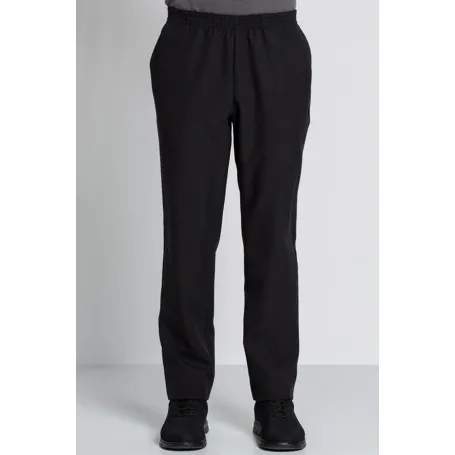 Pantalón negro poliéster con bolsillos
