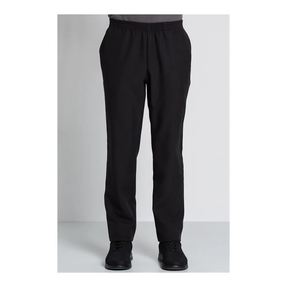Pantalón negro poliéster con bolsillos