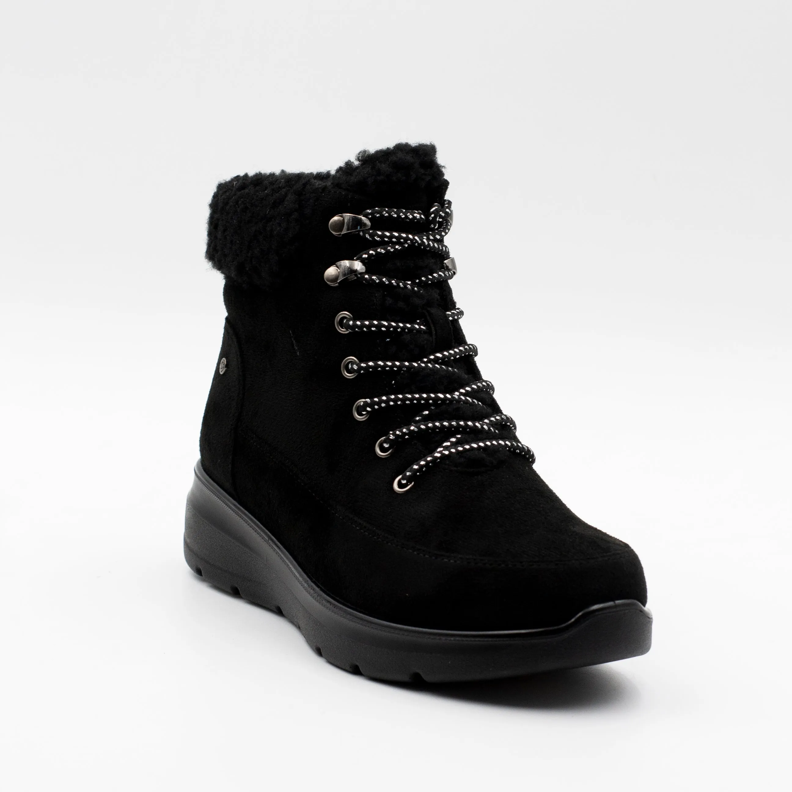 Passer Botin mujer con cierre y cordon color Negro