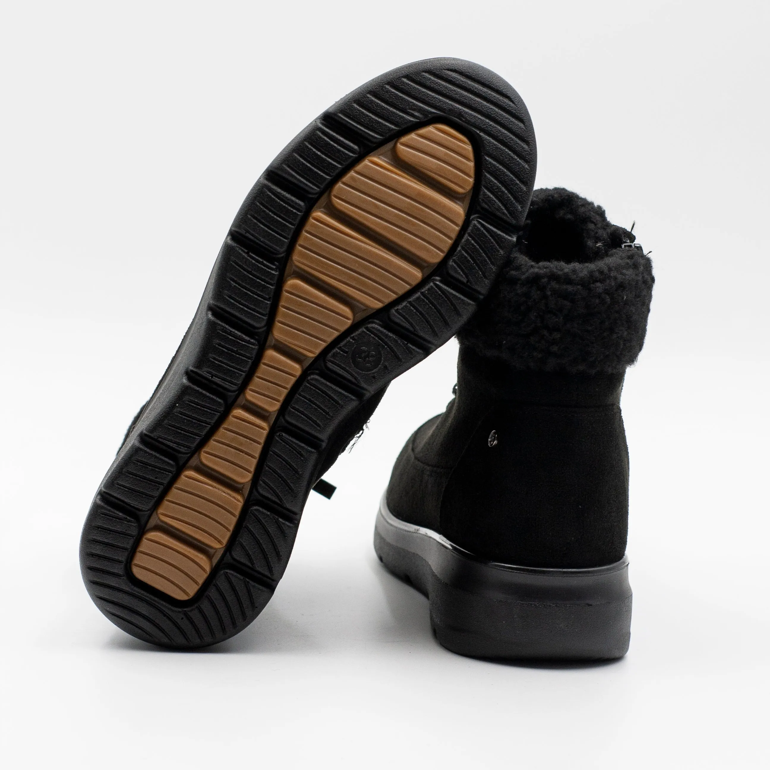 Passer Botin mujer con cierre y cordon color Negro