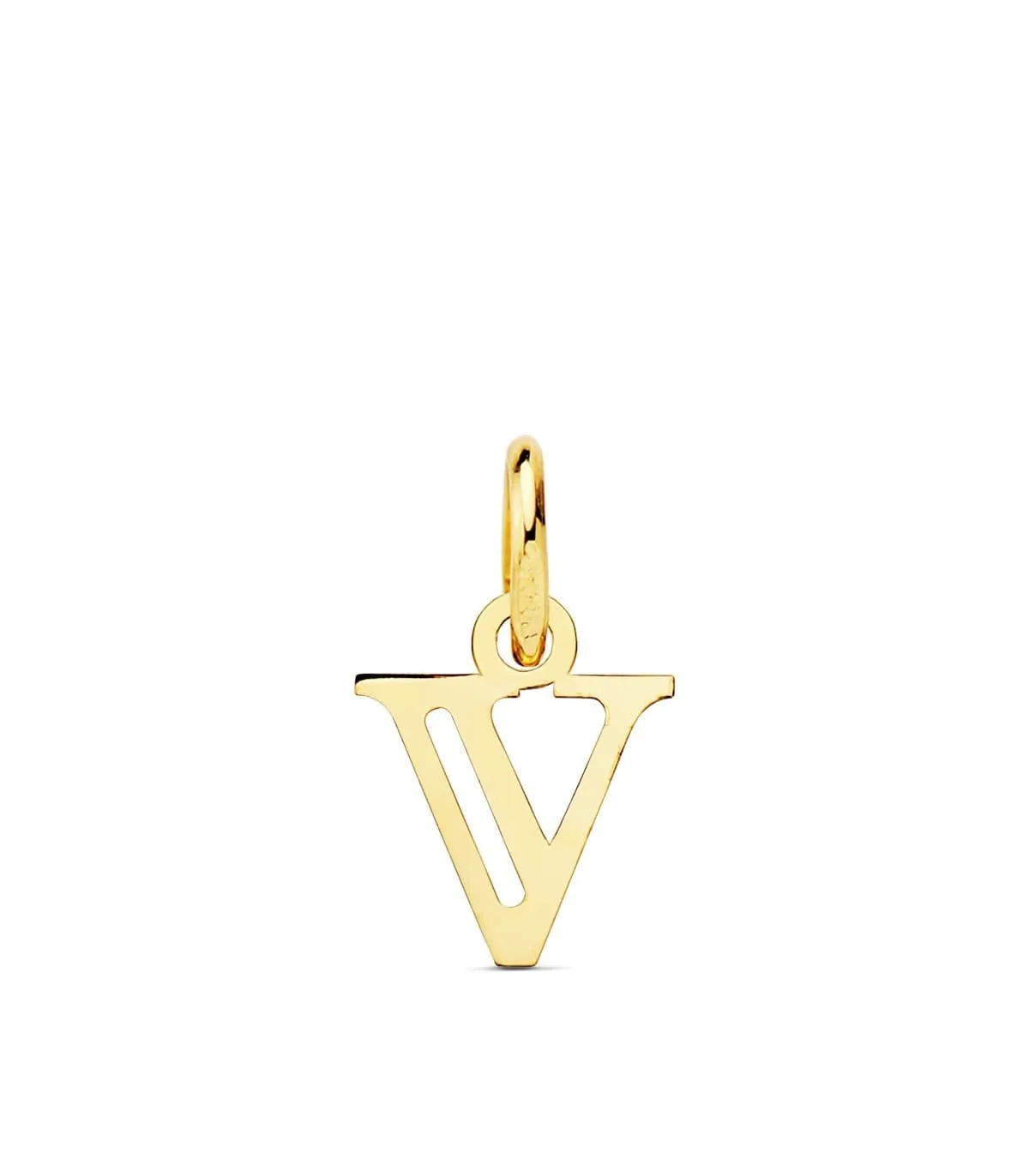 Pendentif initiale en or 18 carats V