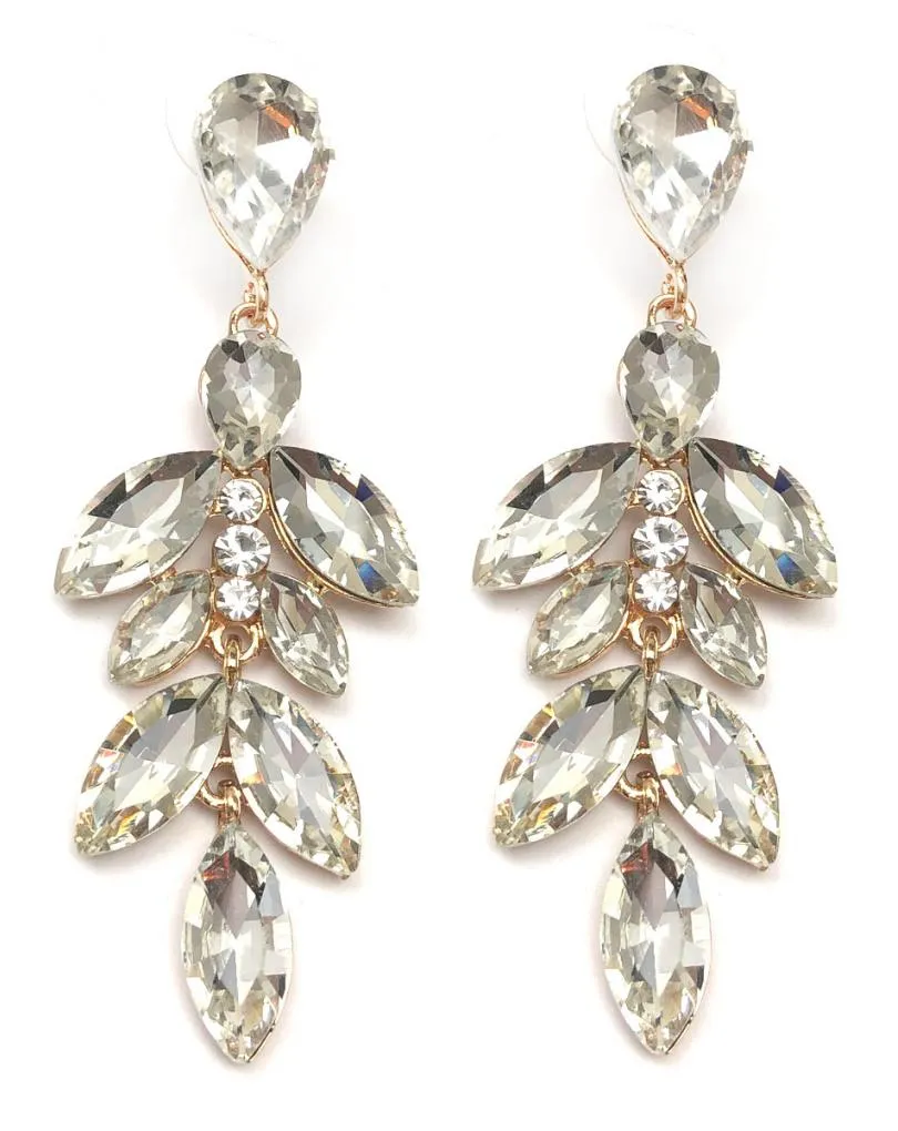 PENDIENTES LARGOS DE CRISTAL PARA FIESTA MUY FAVORECEDORES
