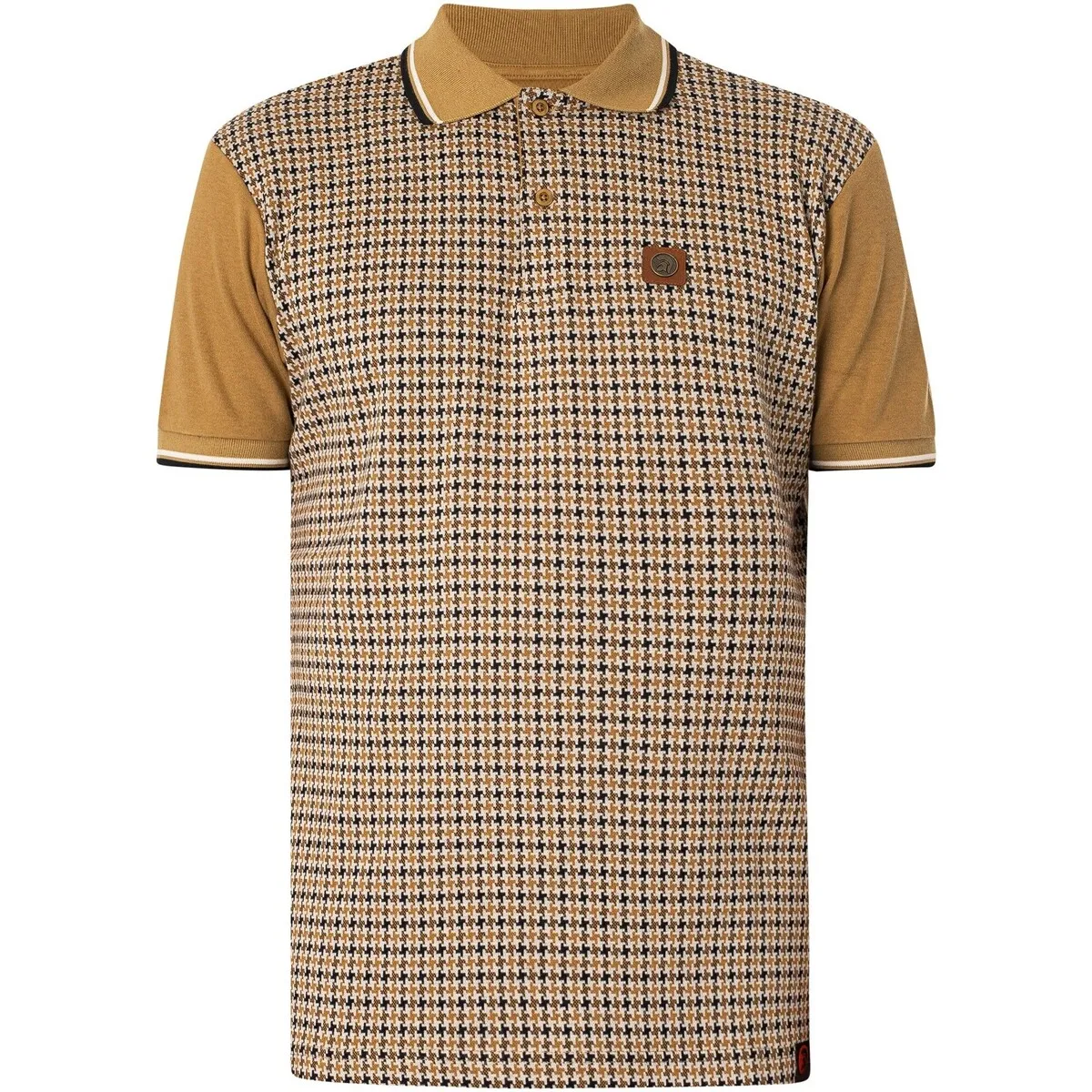 Polo Con Paneles De Pata De Gallo En Jacquard