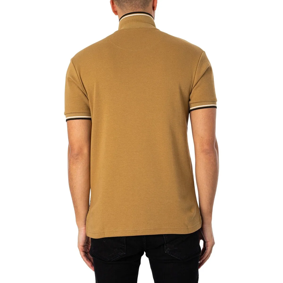 Polo Con Paneles De Pata De Gallo En Jacquard