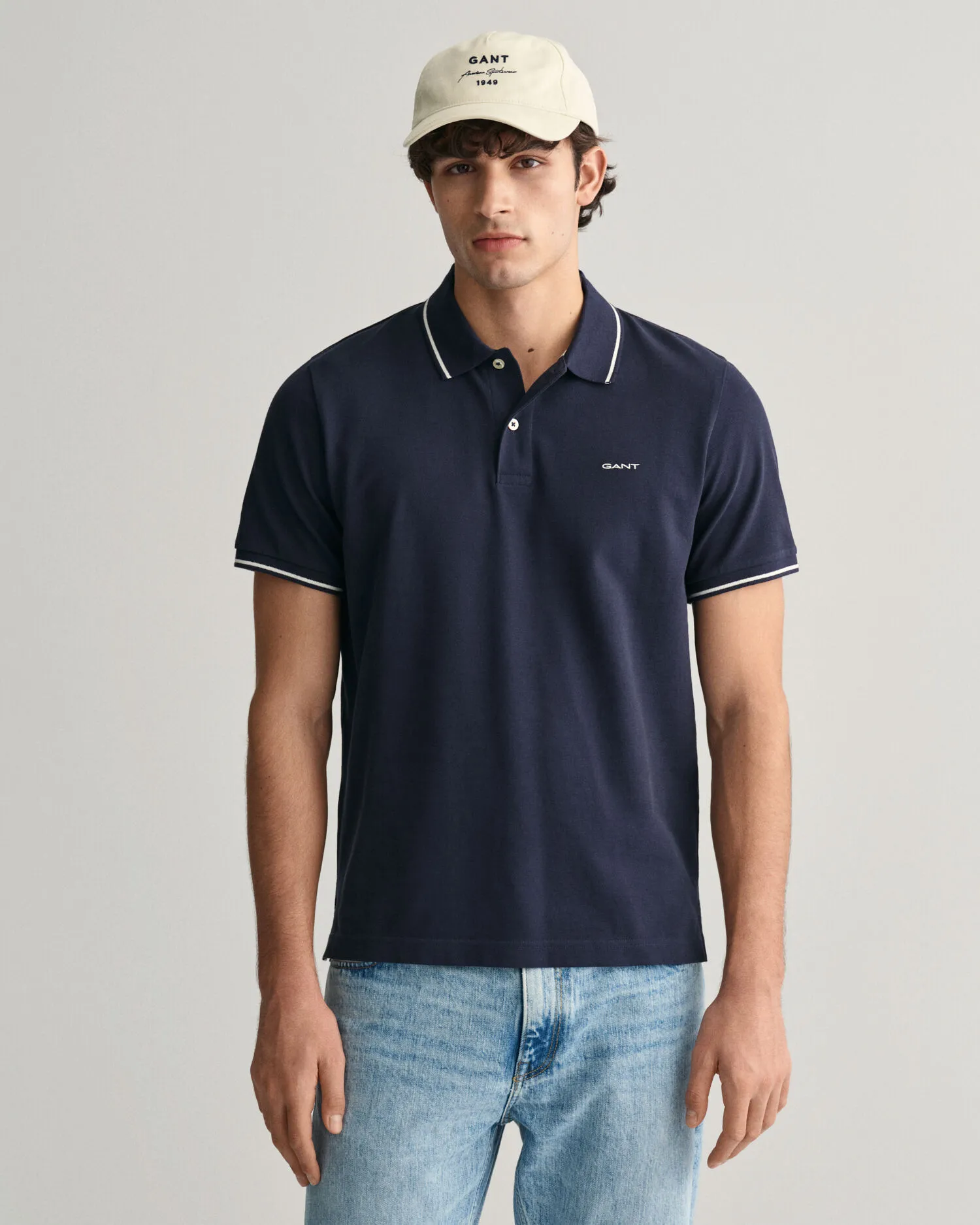 Polo de piqué con ribete