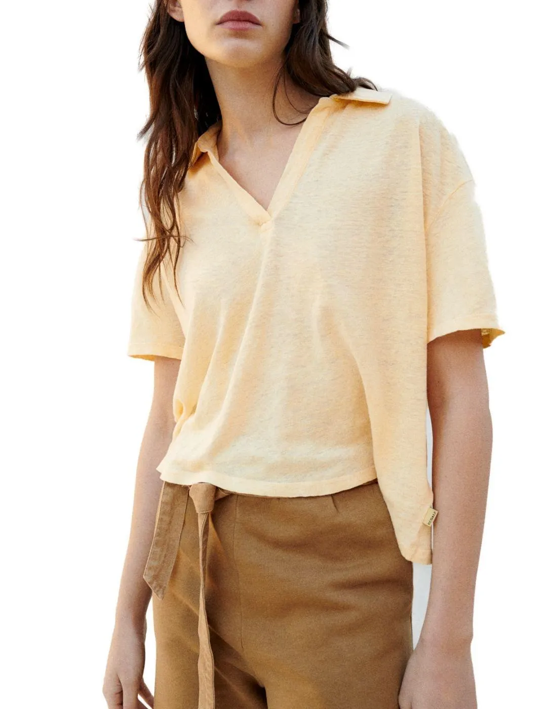 POLO ECOALF AMARILLO PARA MUJERA