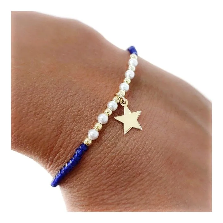 Pulsera Plata con Baño de Oro