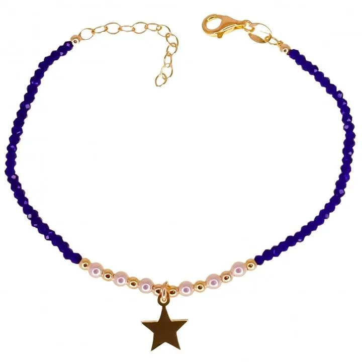Pulsera Plata con Baño de Oro