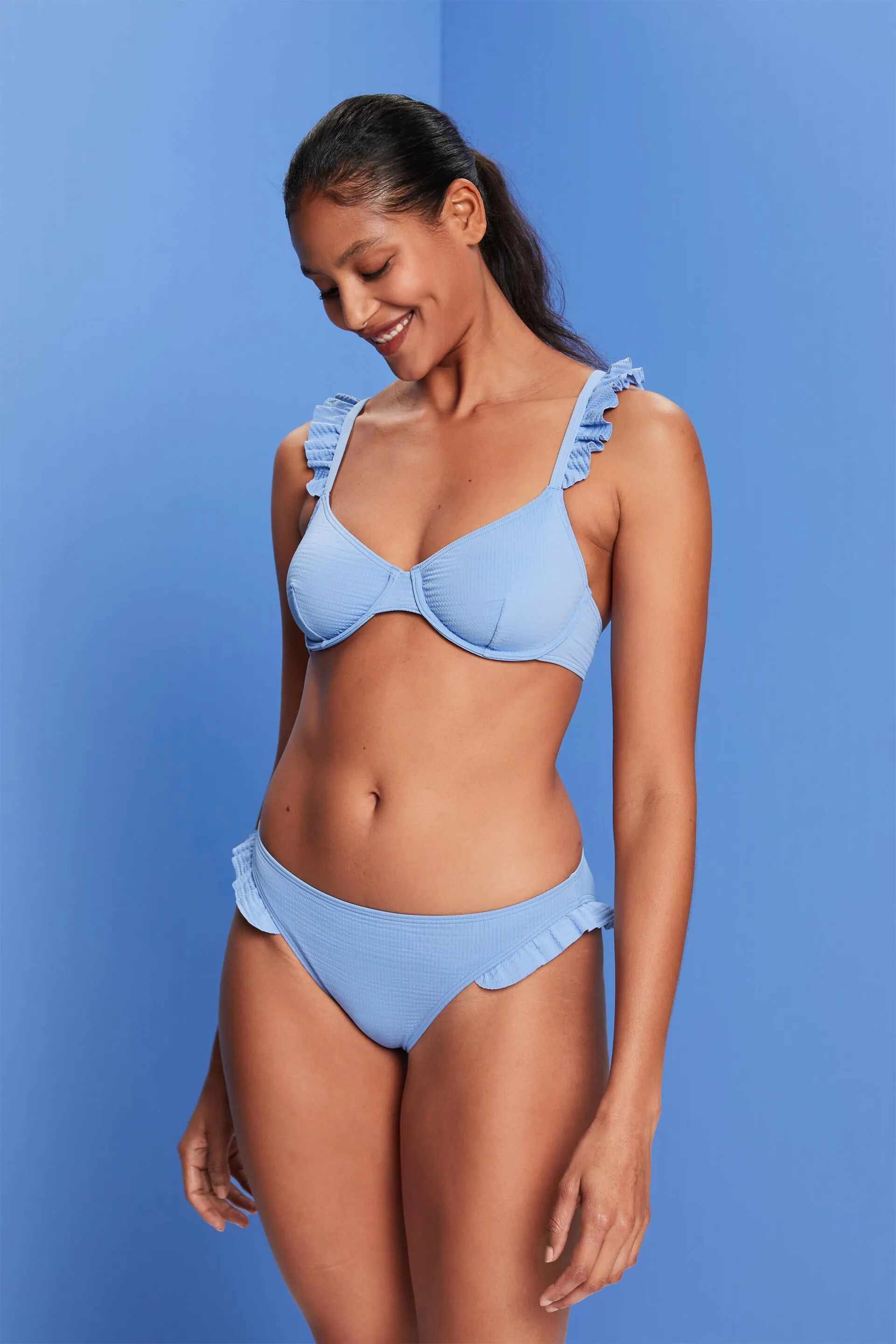 Reciclada: braguita de bikini con frunces