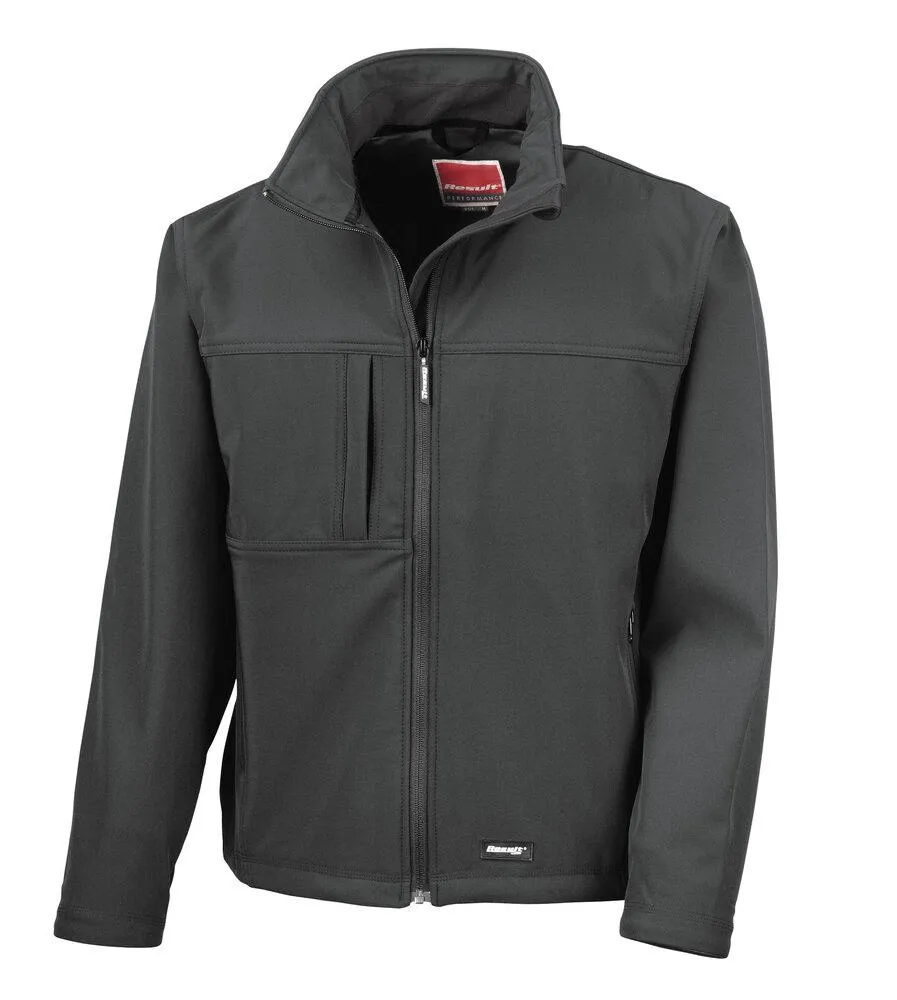 RESULT R121  CHAQUETA SOFTSHELL CLASSIC  NEGRO