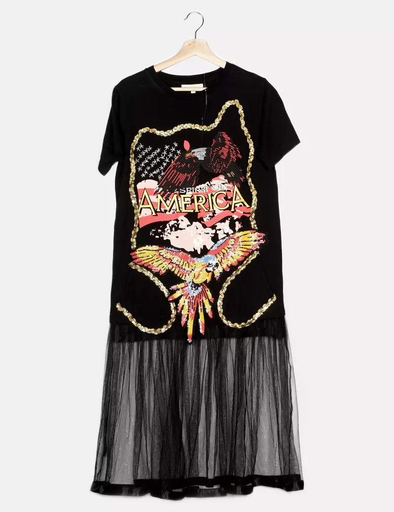 Retro & icone Vestido casual Fluido