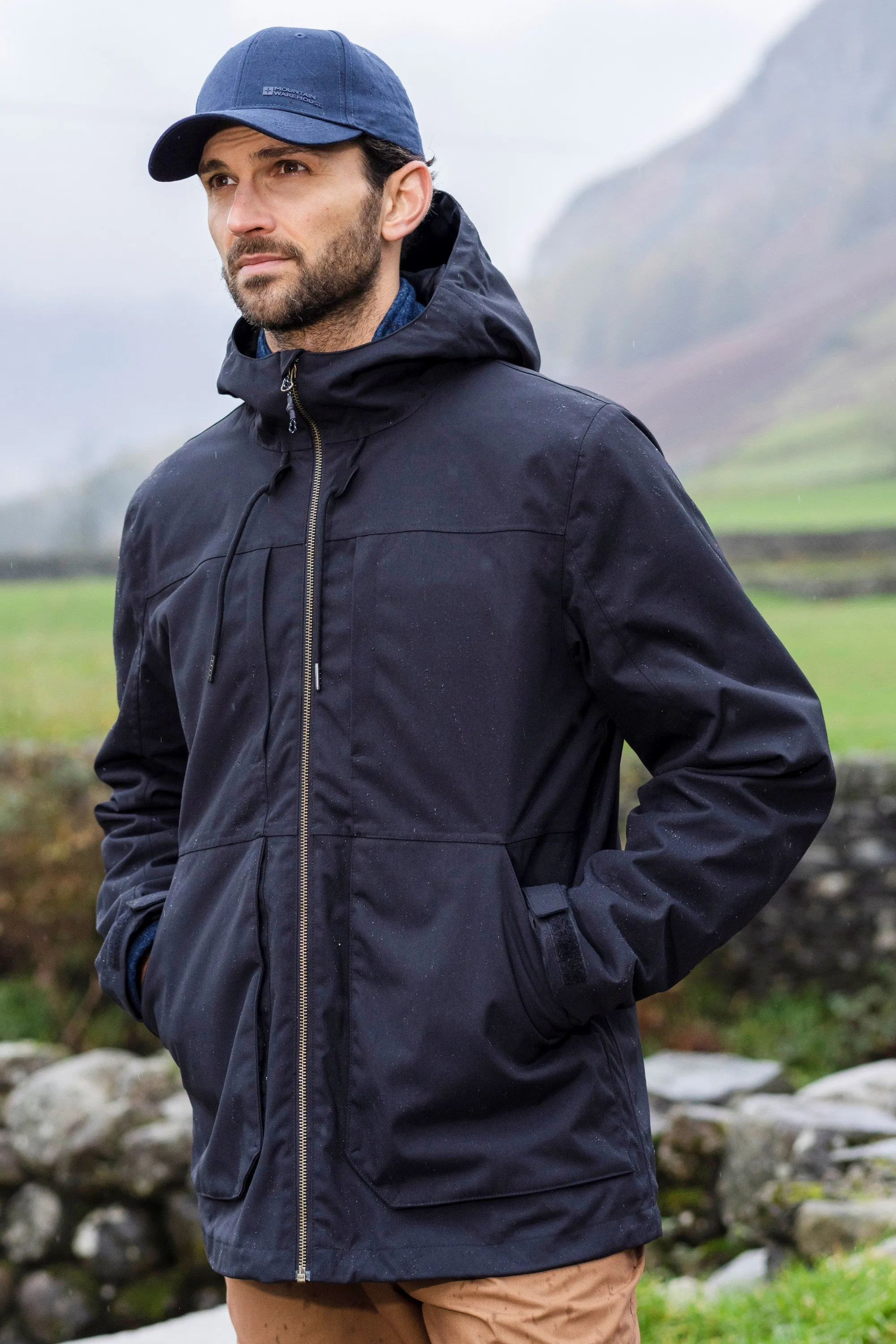 Route chaqueta impermeable para hombre
