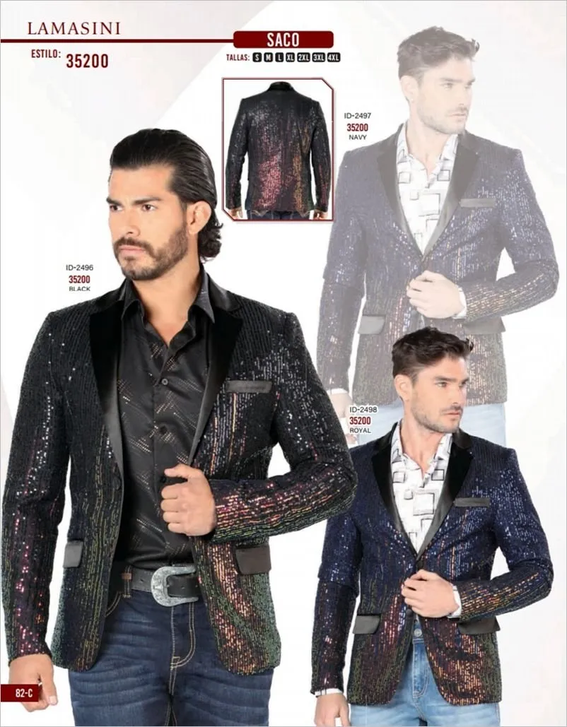 SACO VAQUERO PARA HOMBRE (LINEA ROBERTO TAPIA) CON LENTEJUELA LAM35200