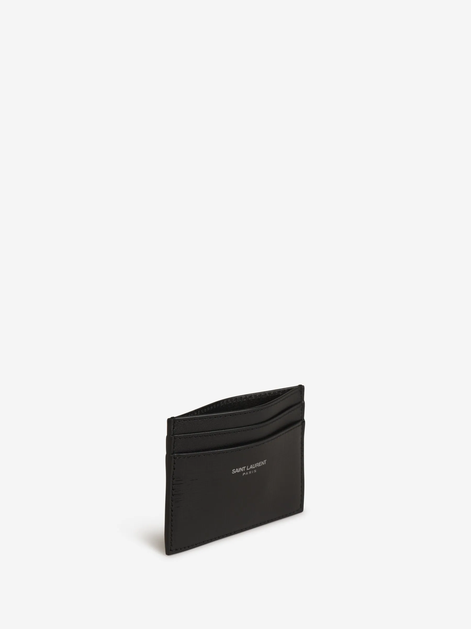 Saint Laurent Tarjetero Logo Piel