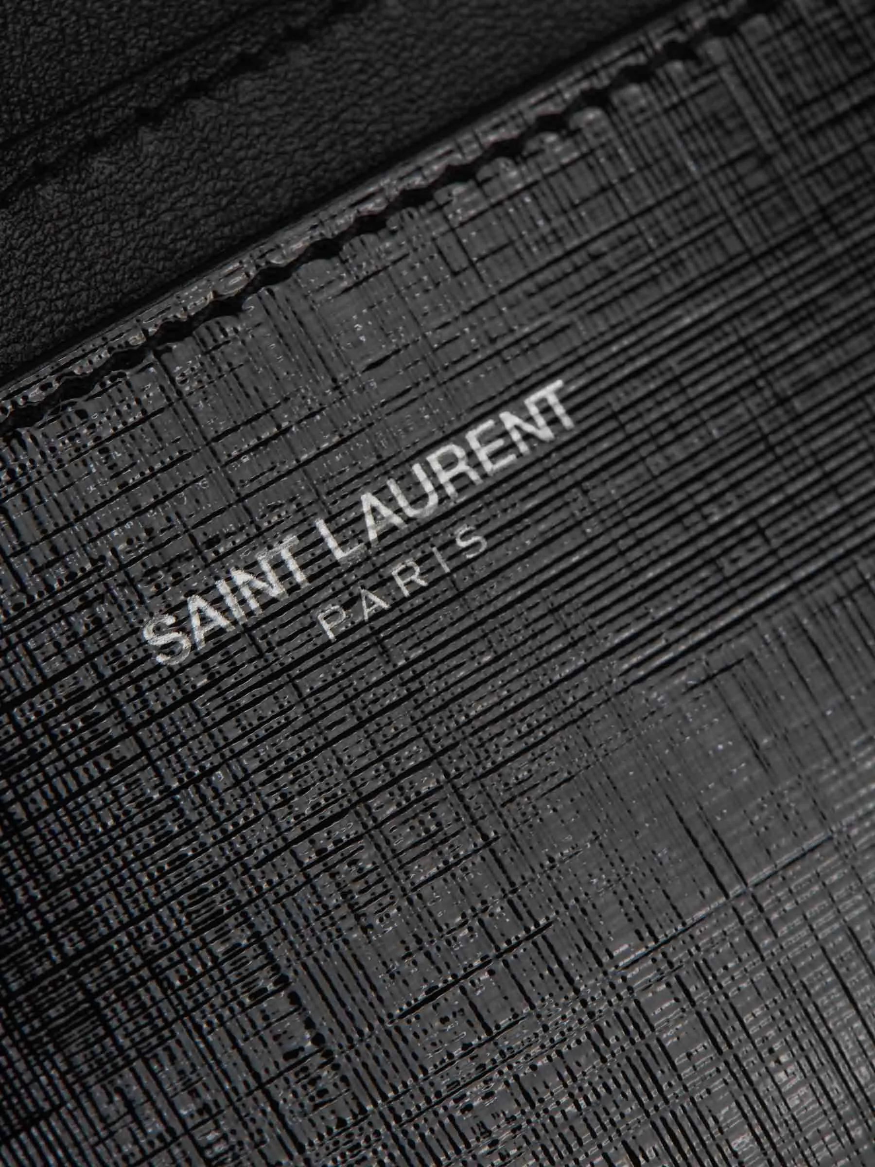Saint Laurent Tarjetero Logo Piel