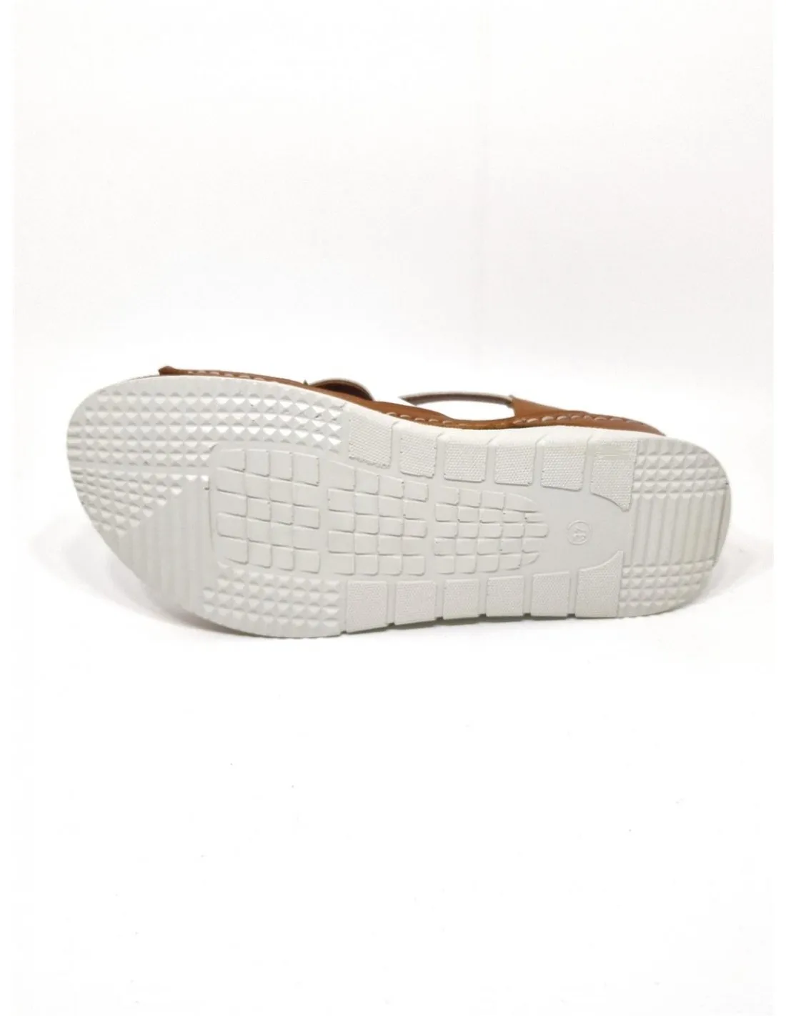 SANDALIA DE MUJER TREINTAS EN BLANCO L817