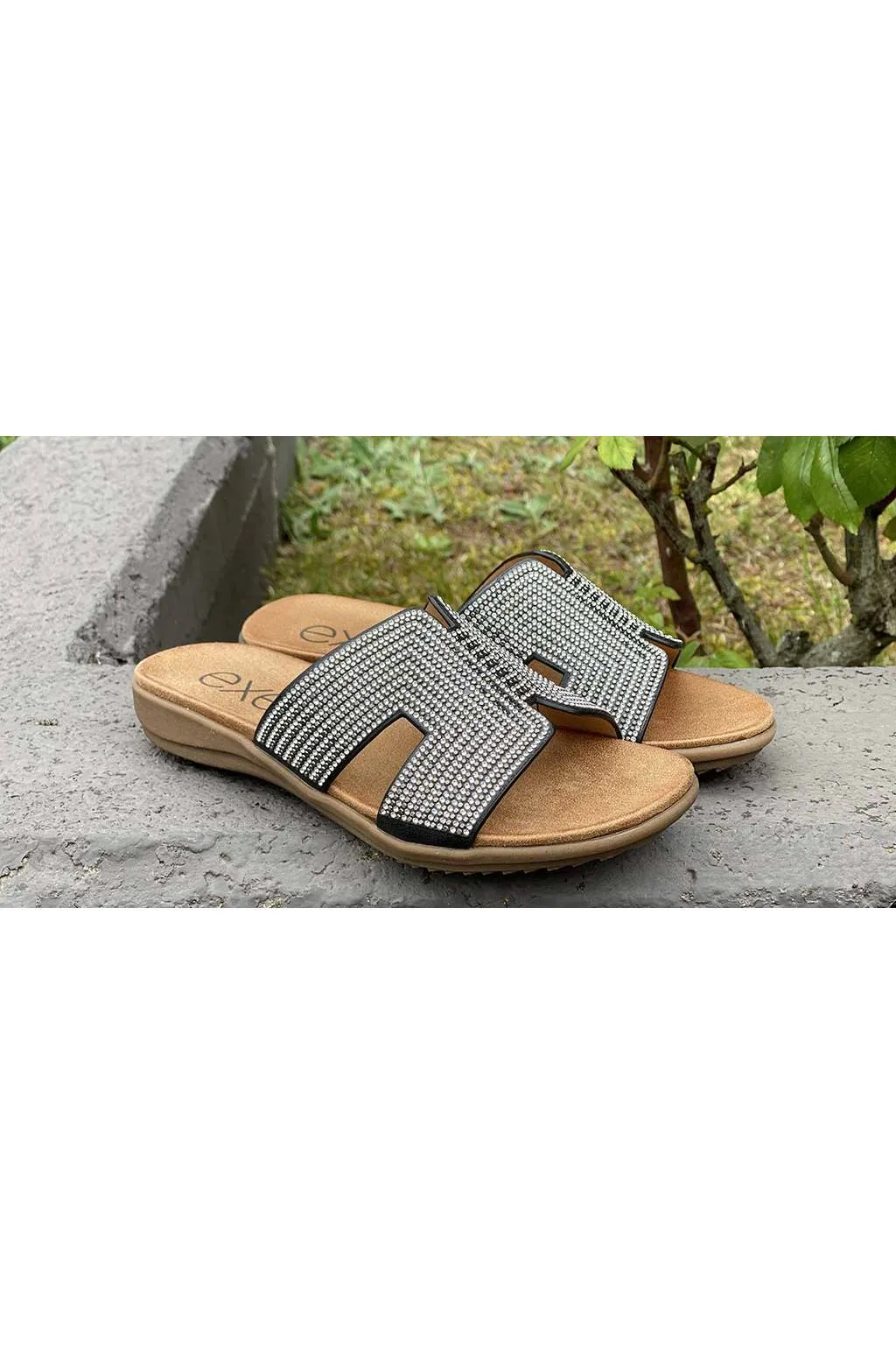 Sandalia Mujer Exé BZX36067 02 Strass Black