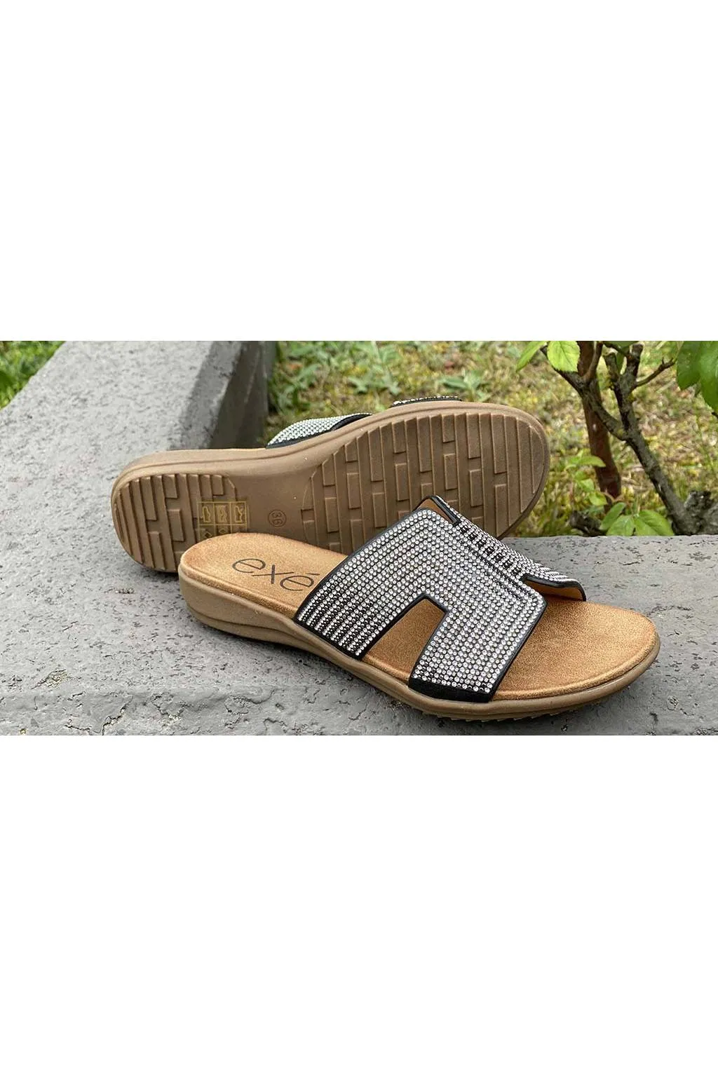 Sandalia Mujer Exé BZX36067 02 Strass Black