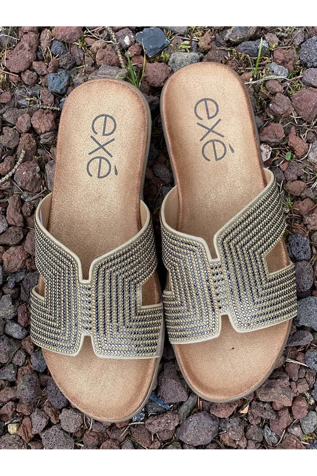 Sandalia Mujer Exé BZX36067 02 Strass Gold