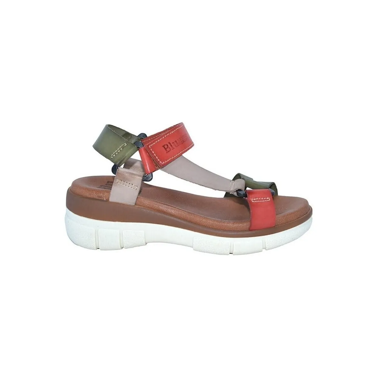 Sandalias de piel con cuña by