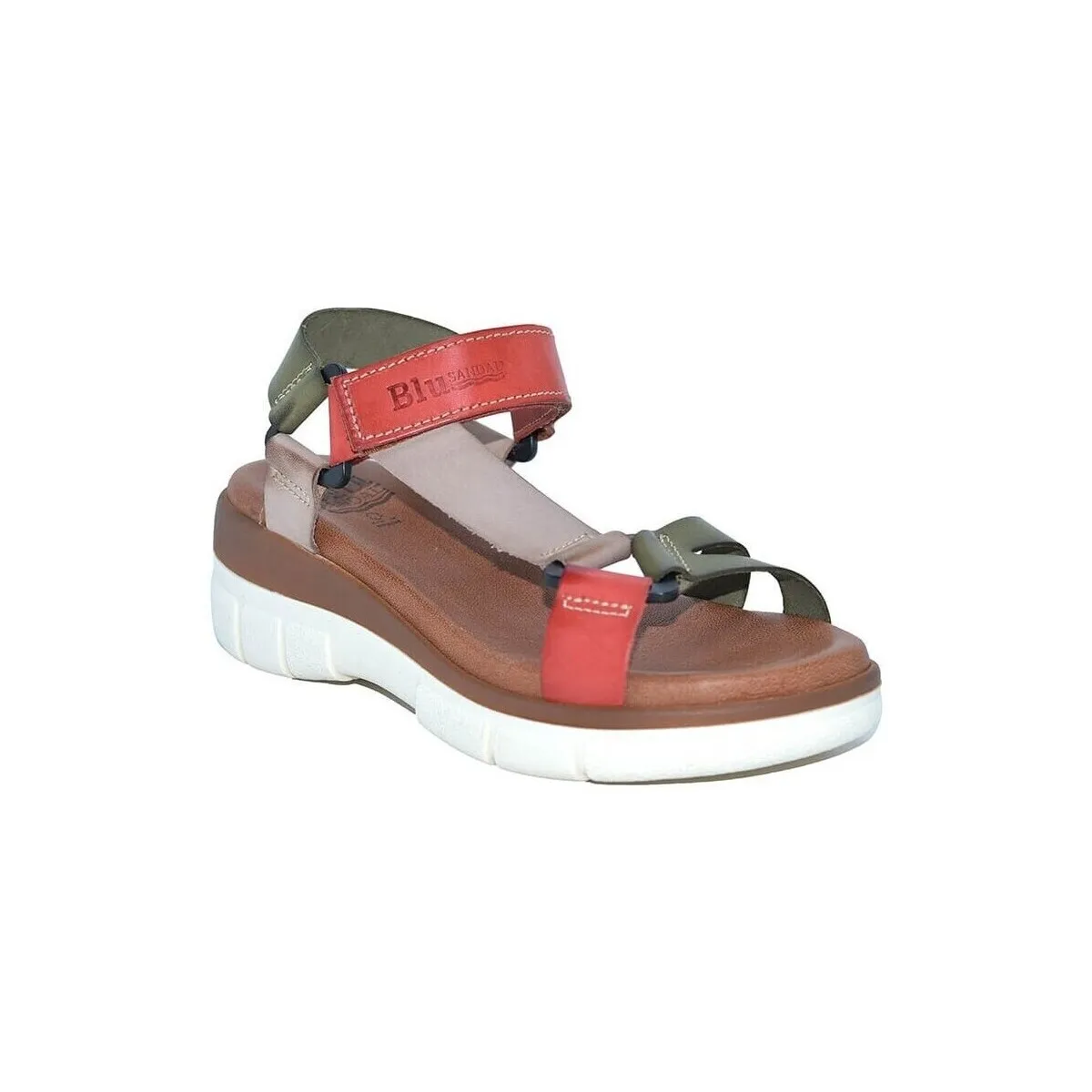Sandalias de piel con cuña by