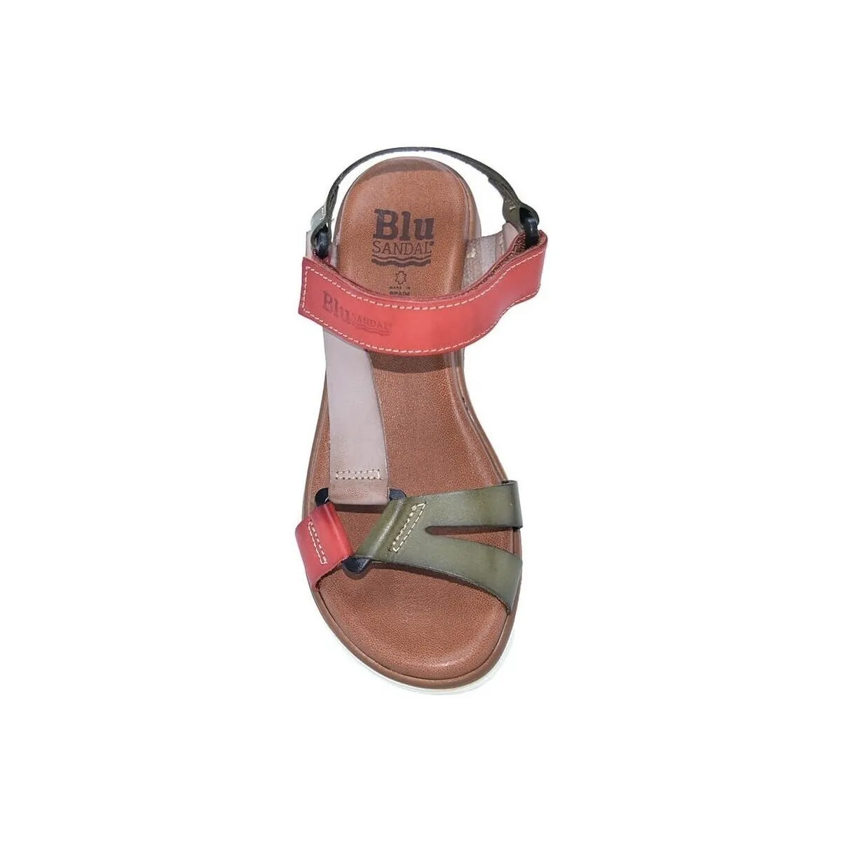 Sandalias de piel con cuña by